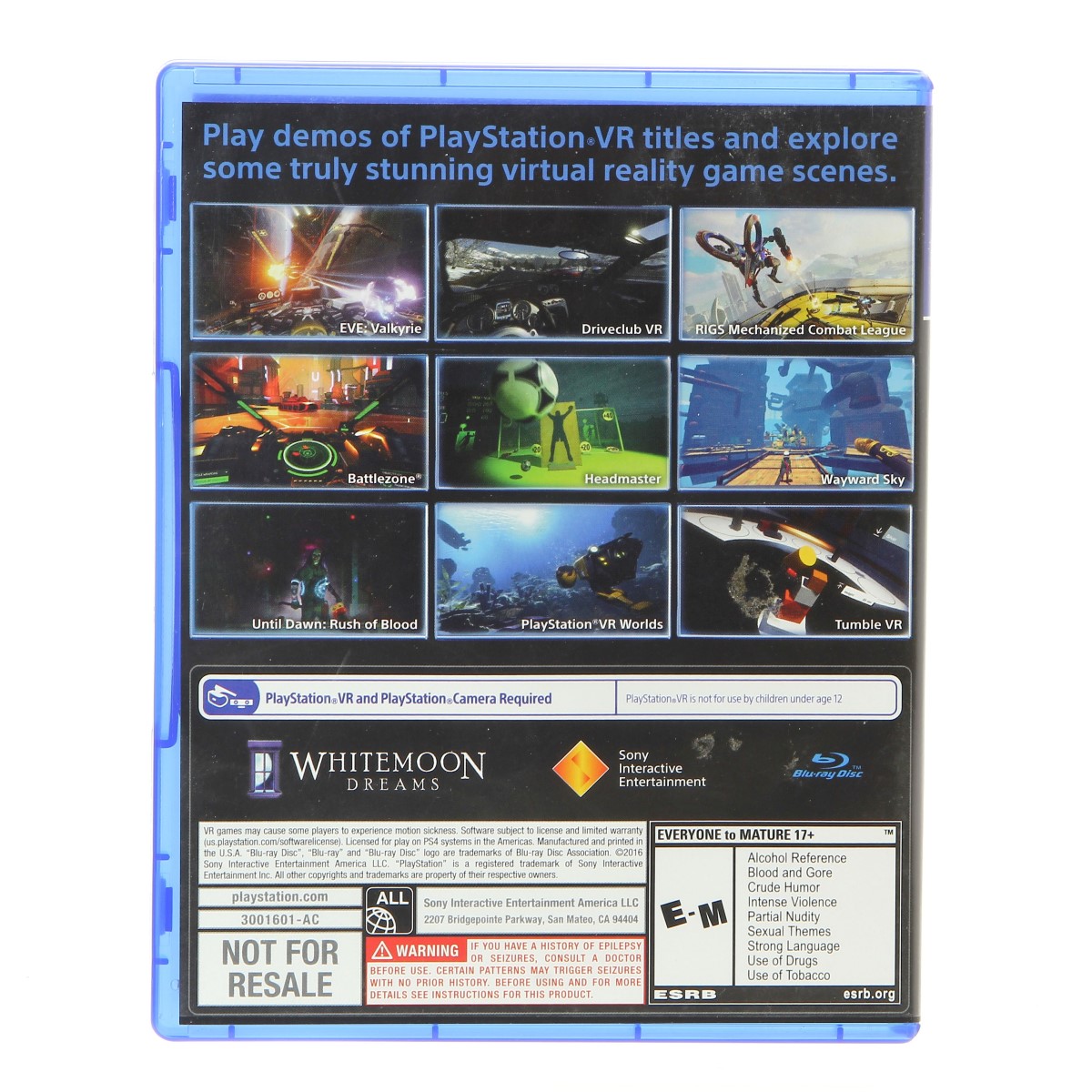 SONY PS4 PLAYSTATION VR DEMO DISC Very Good Buya