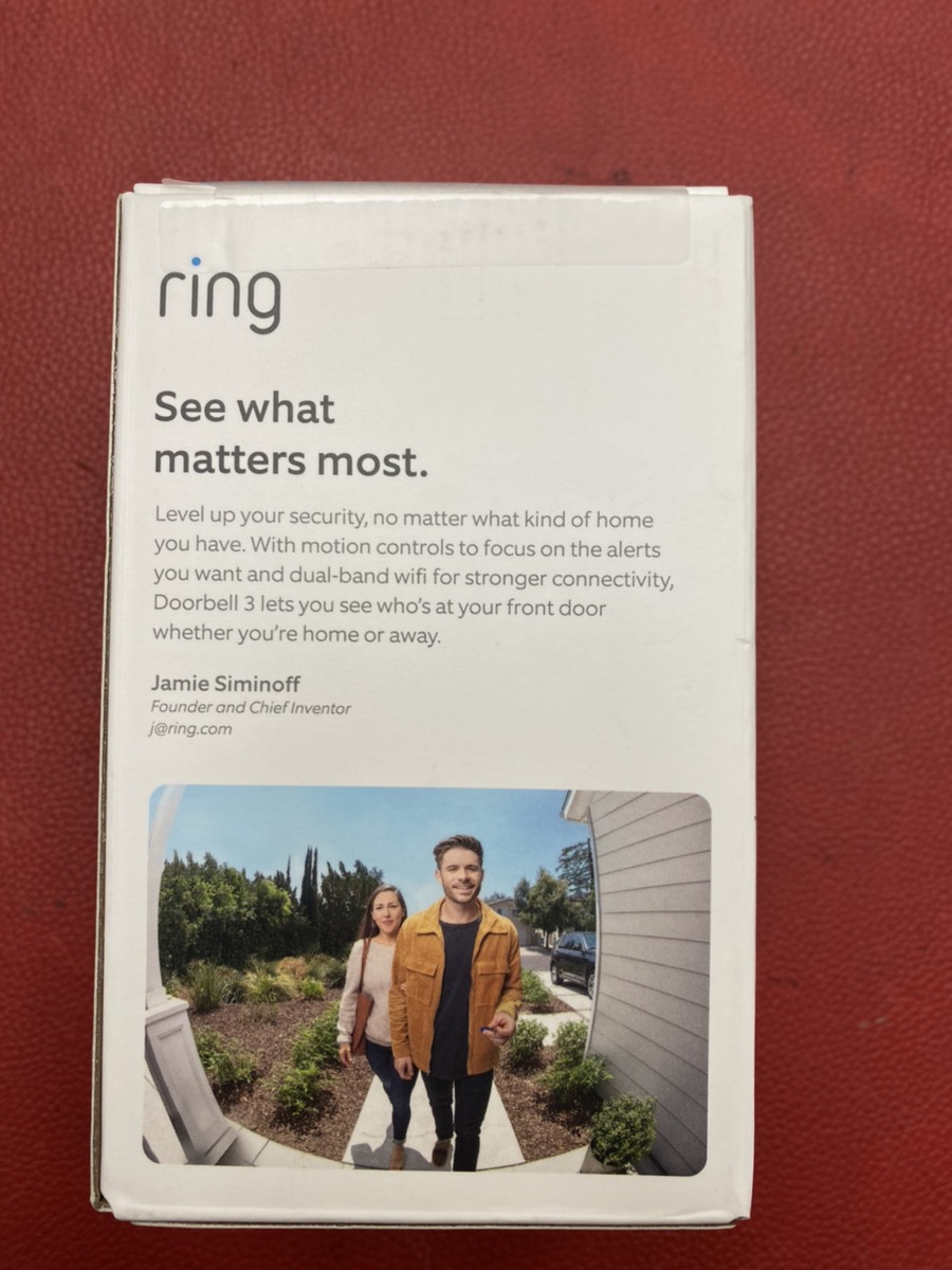 Ring Video Doorbell 3 security camera motion Battery or Hardwired Power