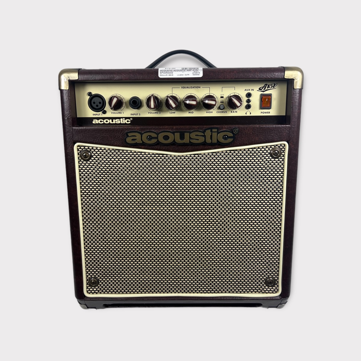 Acoustic A15 15W 1x6.5 Acoustic Instrument Combo Amp Brown Very Good Buya