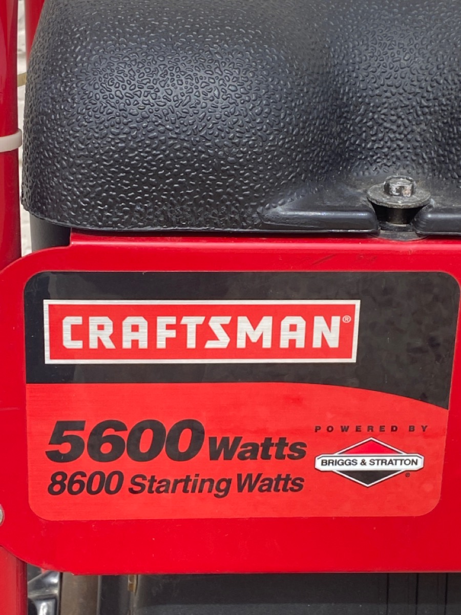CRAFTSMAN 5600 WATT GENERATOR **SEE DISCRIPTION** Good Buya