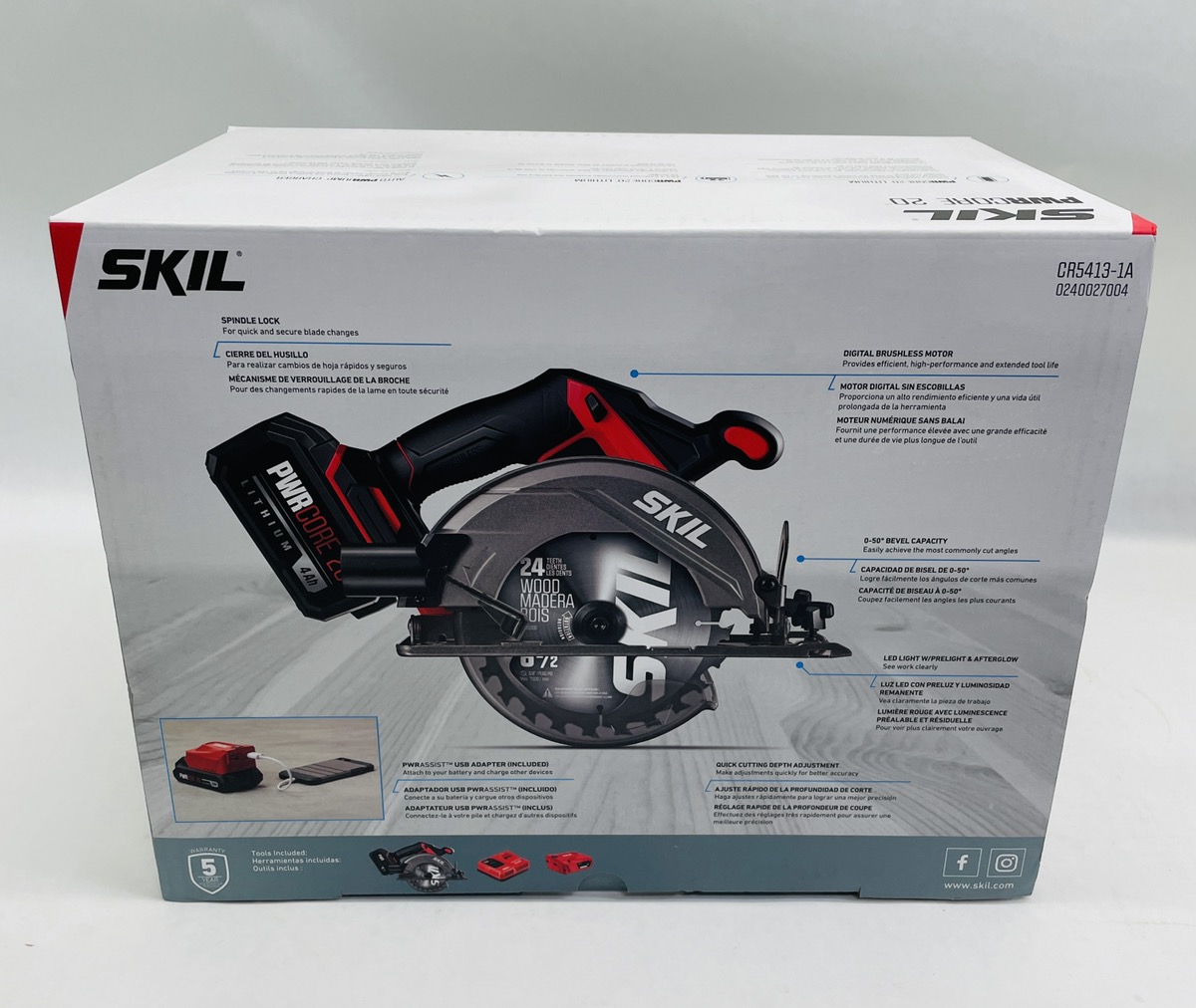 Skil Pwr Core 20 20 Volt 6 12 In Brushless Cordless Circular Saw Kit Circular Brand New 7251