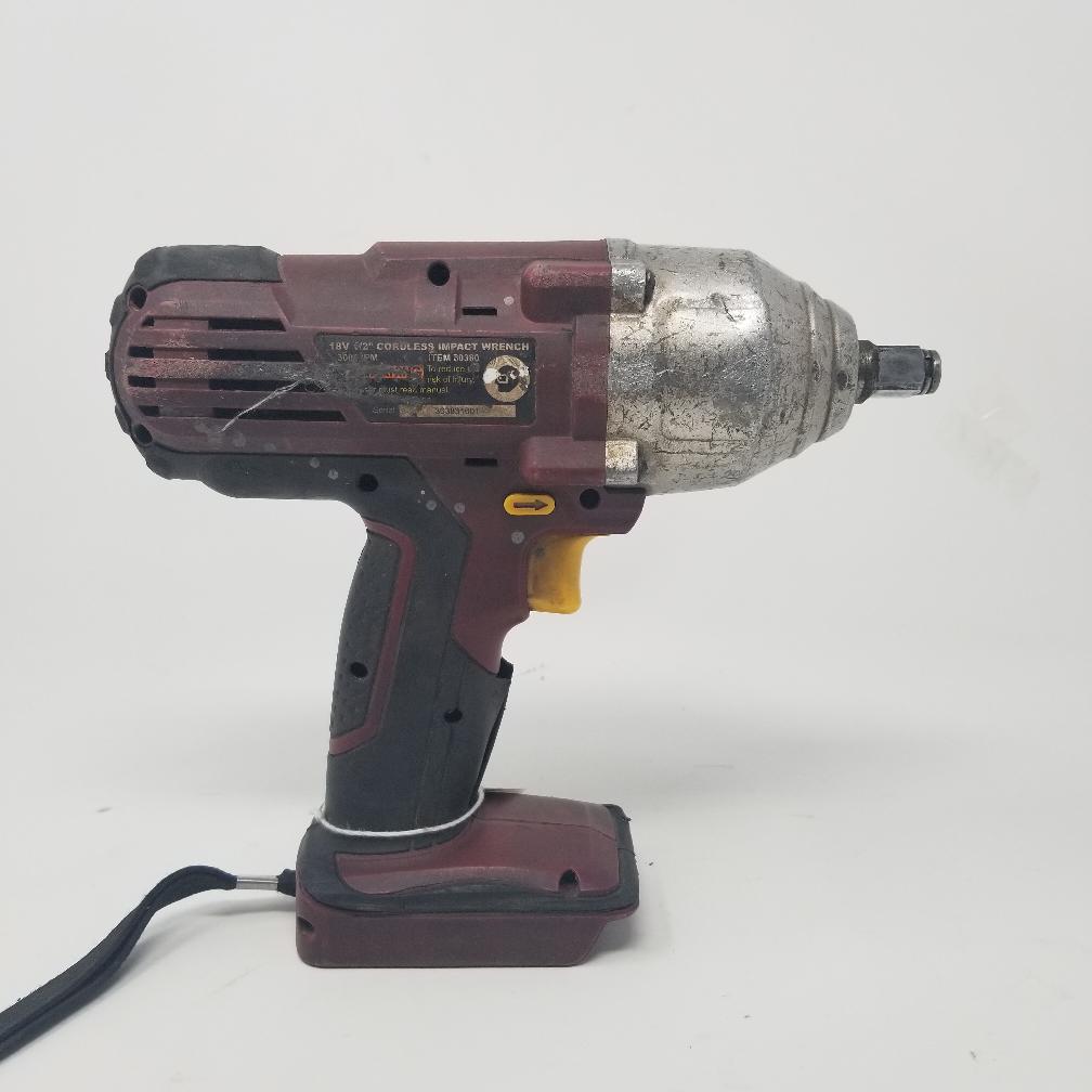 CHICAGO ELECTRIC IMPACT WRENCH 60380 BATTERY & CHARGER Very Good Top