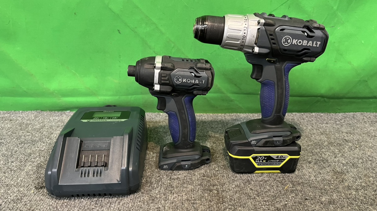 Kobalt 20v Cordless Drill & Impact Combo w/ Charger & Battery Pack