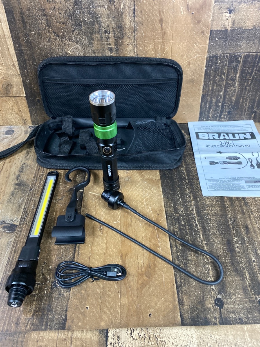 BRAUN 3 IN 1 QUICK CONNECT LIGHT KIT Very Good Buya