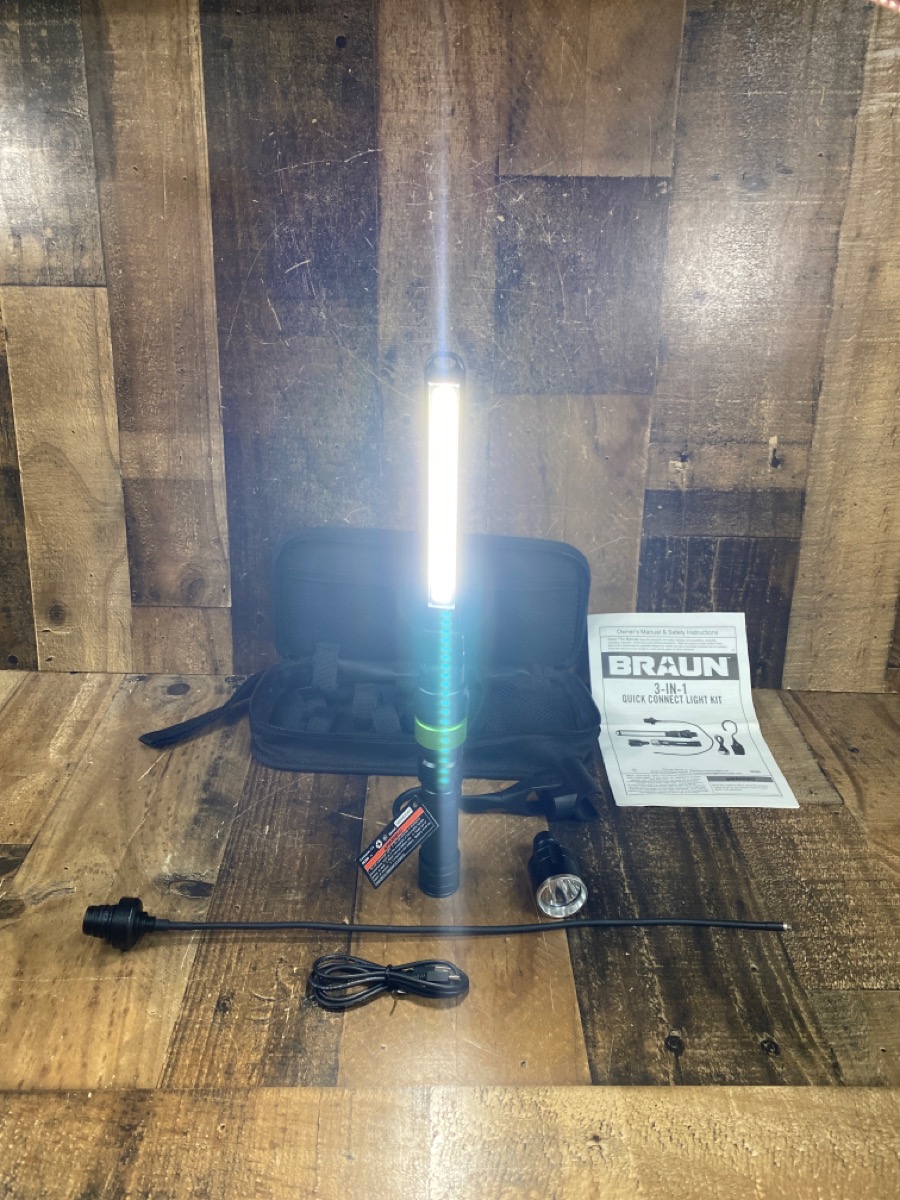 BRAUN 3 IN 1 QUICK CONNECT LIGHT KIT Very Good Buya