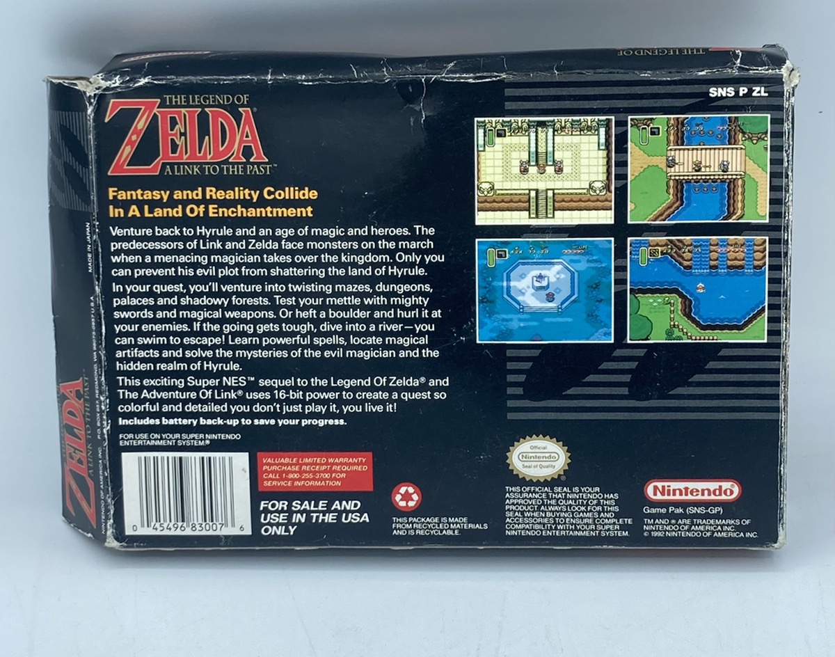 The Legend of Zelda: A Link to the Past W/ Original, Manuals and Map ...