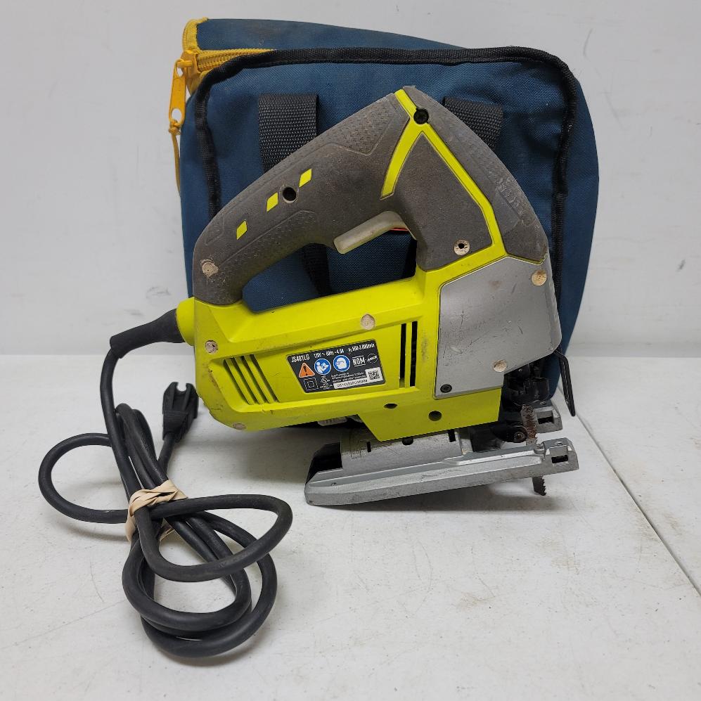RYOBI 4.8 AMP CORDED VARIABLE SPEED ORBITAL JIG SAW (me hb) Very Good