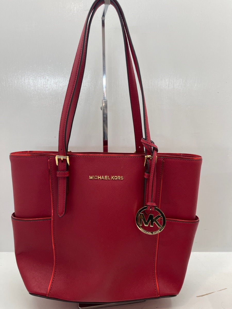 Michael Kors Charlotte Large Saffiano Leather Top-Zip Tote Bag ...