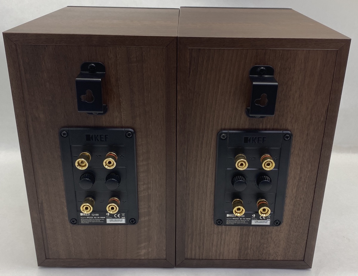 KEF Q100 Bookshelf Speakers (Pair) European Walnut Very Good Buya