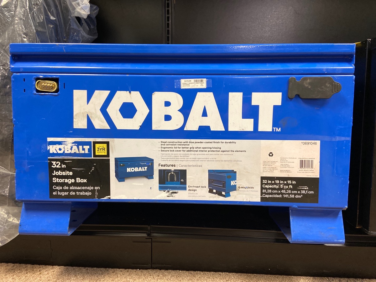 Kobalt 19 In W X 32 In L X 18 In H Steel Jobsite Box Very Good Buya