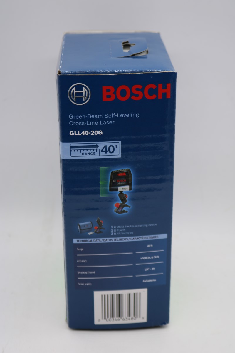 BOSCH GLL4020G GREENBEAM SELFLEVELING CROSSLINE LASER *SEALED