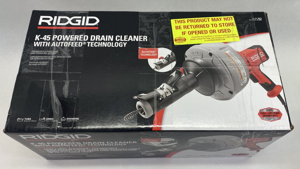 Ridgid K-45 Powered Drain Cleaner with Autofeed Technology Brand New ...