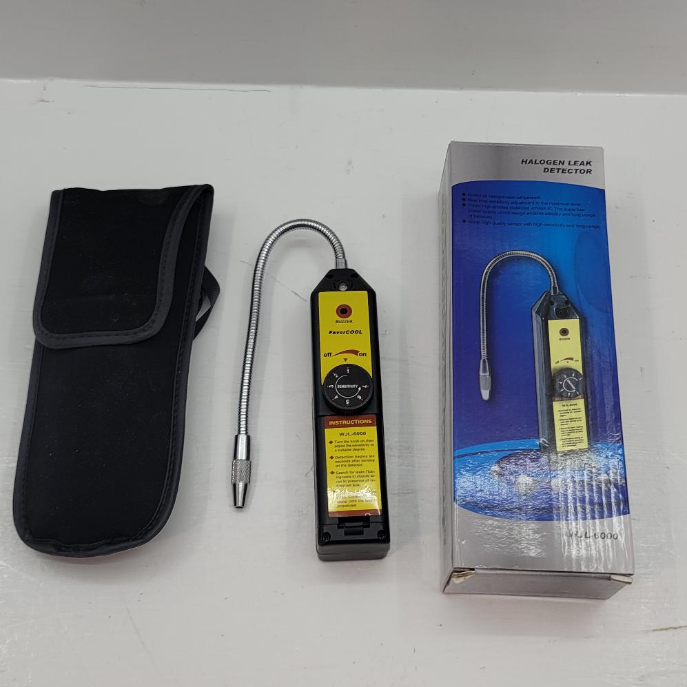 WJL6000 Freon Refrigerant Halogen Leak Detector HVAC w/ Box and Case