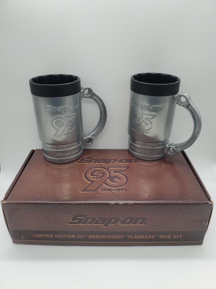 SnapOn 95th Anniversary Limited Edition 2 Piece "Flankard" Socket Mug Set Very Good Buya