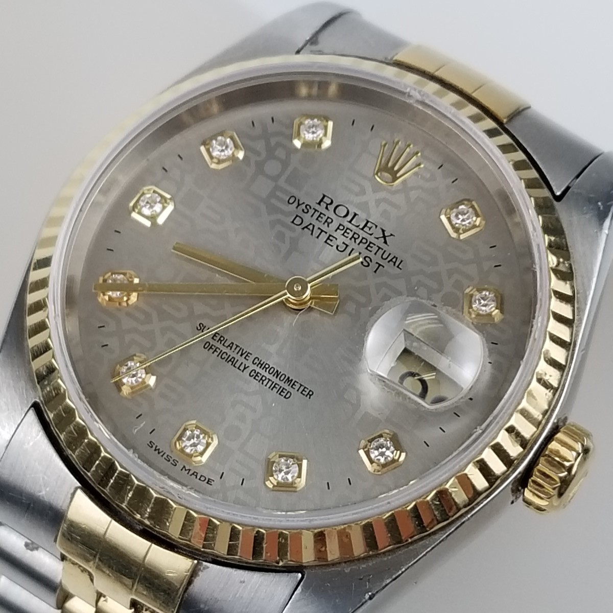 ROLEX Anniversary Datejust 16233 18K & Stainless Steel - Good Condition ...