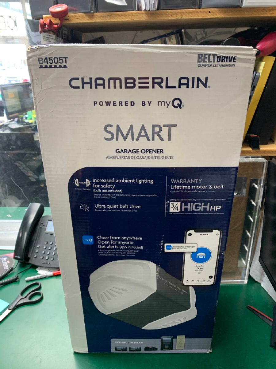 Chamberlain B4505T 3/4 HP Smart Quiet Belt Drive Garage Door Opener