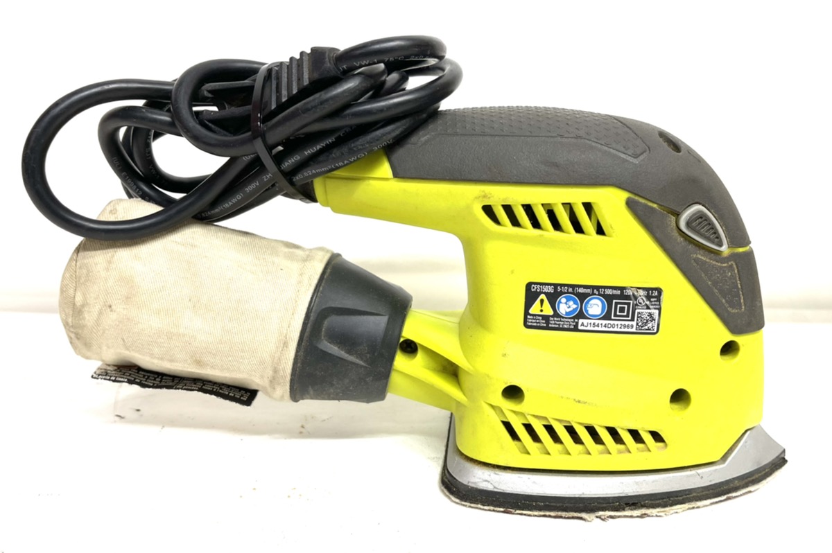 Ryobi Corner Cat Sander w/ Dust Bag Model CFS1503G Very Good Central