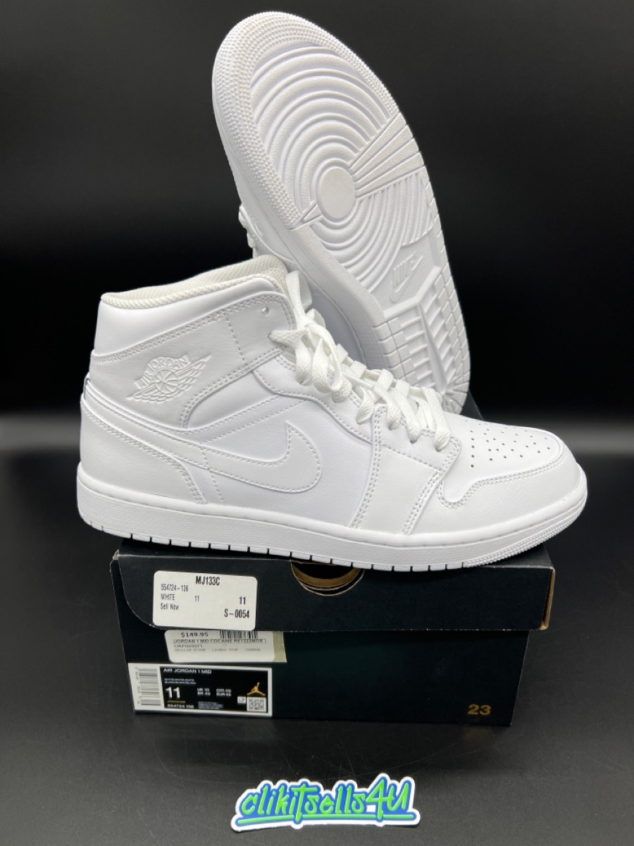 jordan 1 mid triple white 2.0