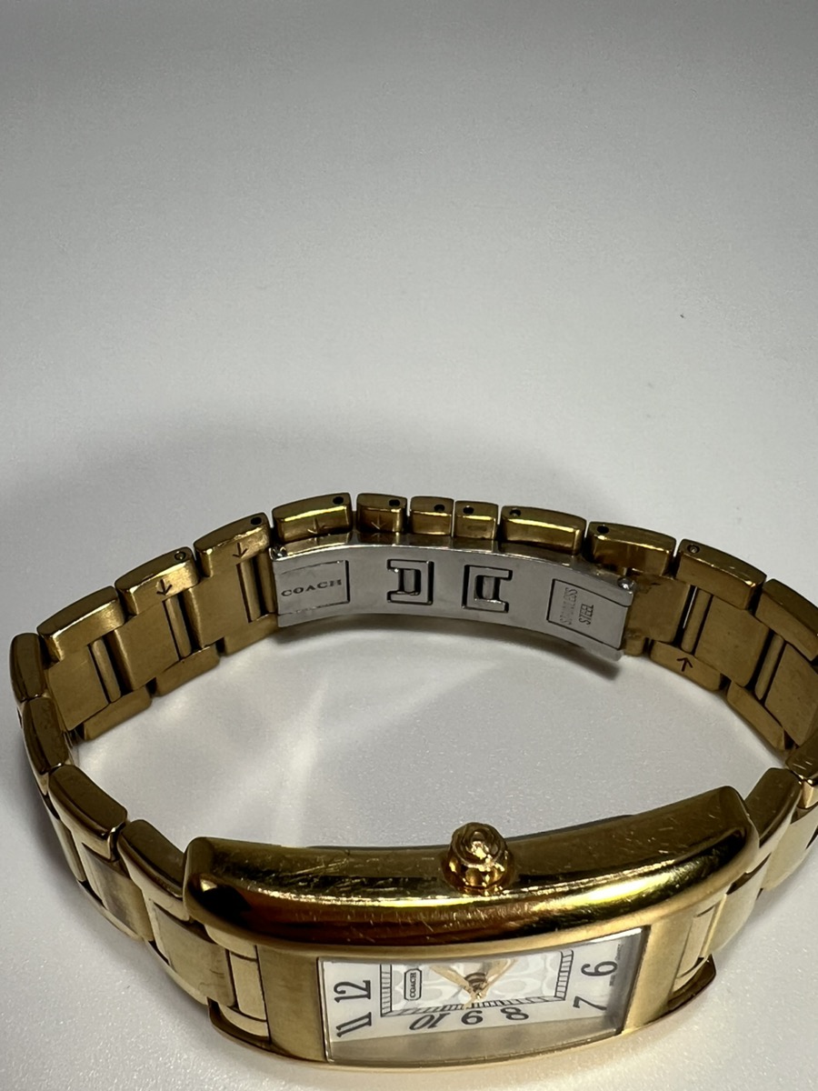 Coach Lady's Watch Gold-tone Rectangle Face Very Good | Carson Jewelry ...