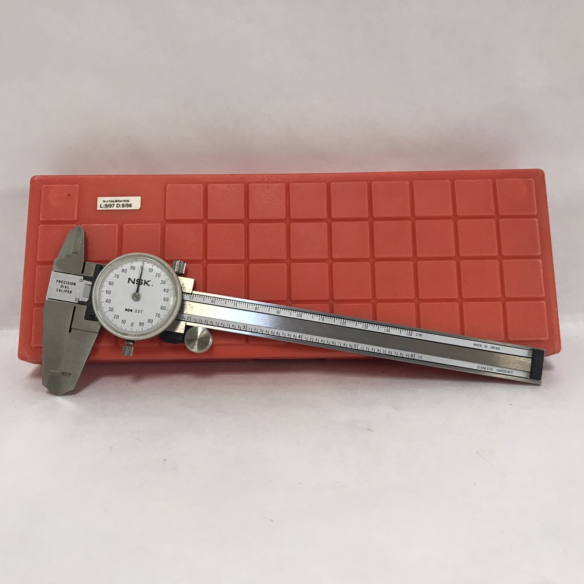 NSK PRECISION DIAL CALIPER JAPAN MADE HARDENED STAINLESS STEEL Very