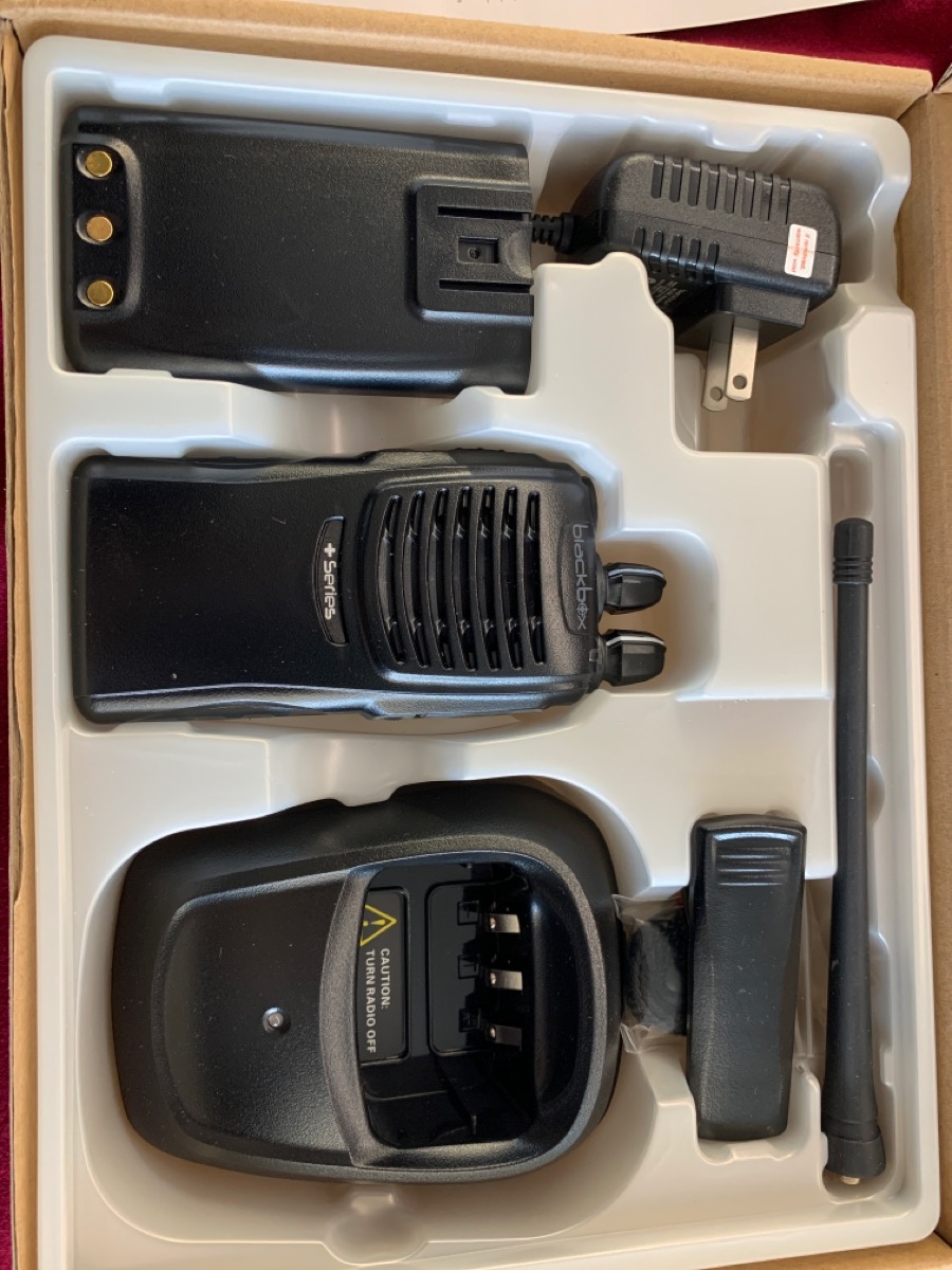 BLACKBOX 2 WAY RADIOS NIB Like New Gold N Pawn / Ace Pawn