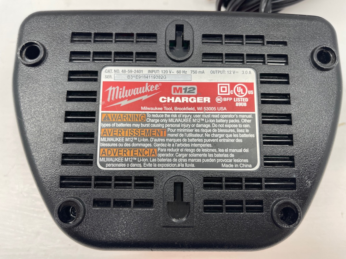 Milwaukee Tools M12 Battery Charger 48592401 Red And Black Like New