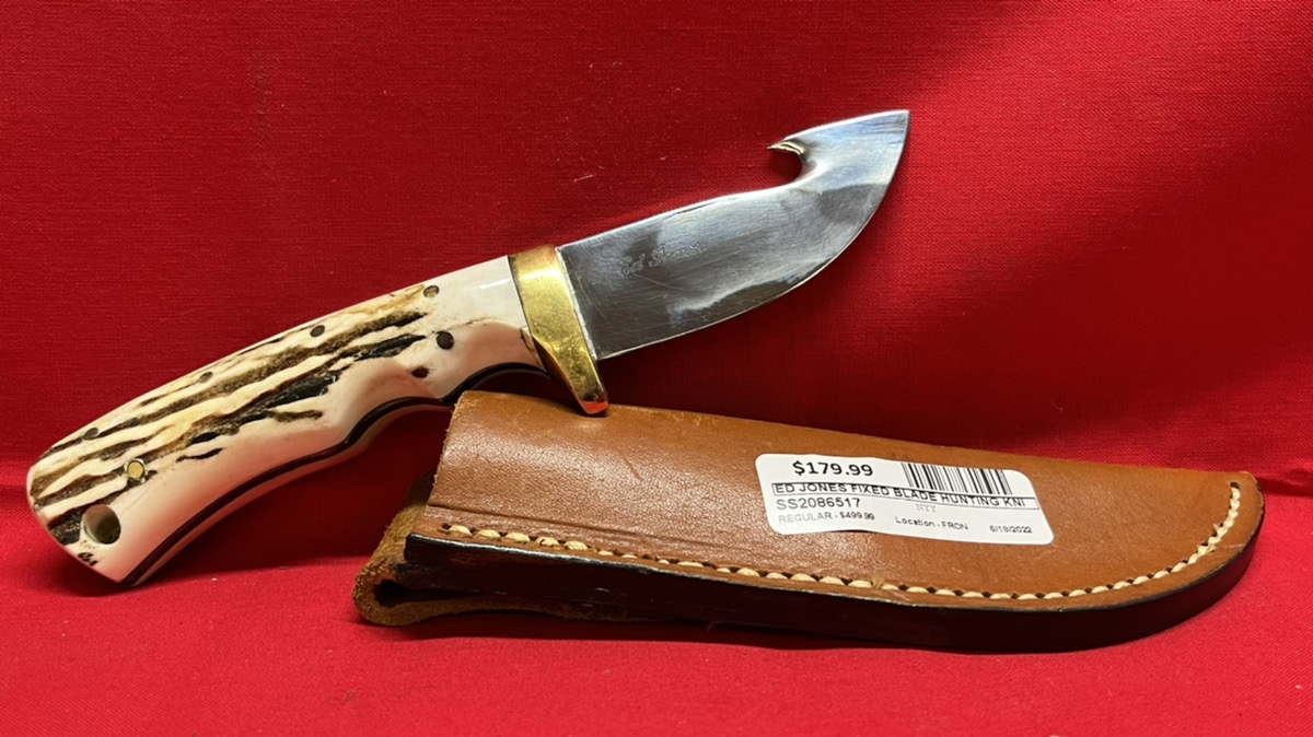 Ed Jones Fixed Blade Hunting Knife Custom Oklahoma CIty Knife Maker w