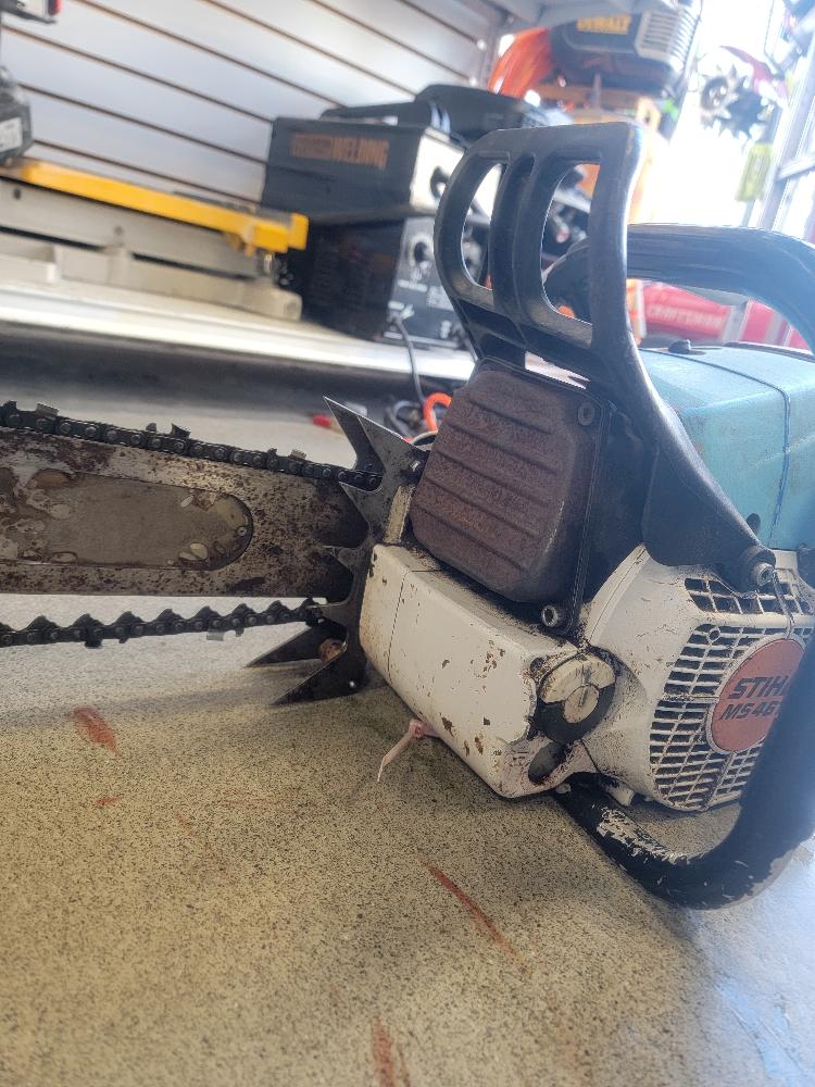 CHAINSAW STIHL 32" BAR ORANGE/WHT BABY BLUE PAINT Very Good Pawn 1 Spokane WA