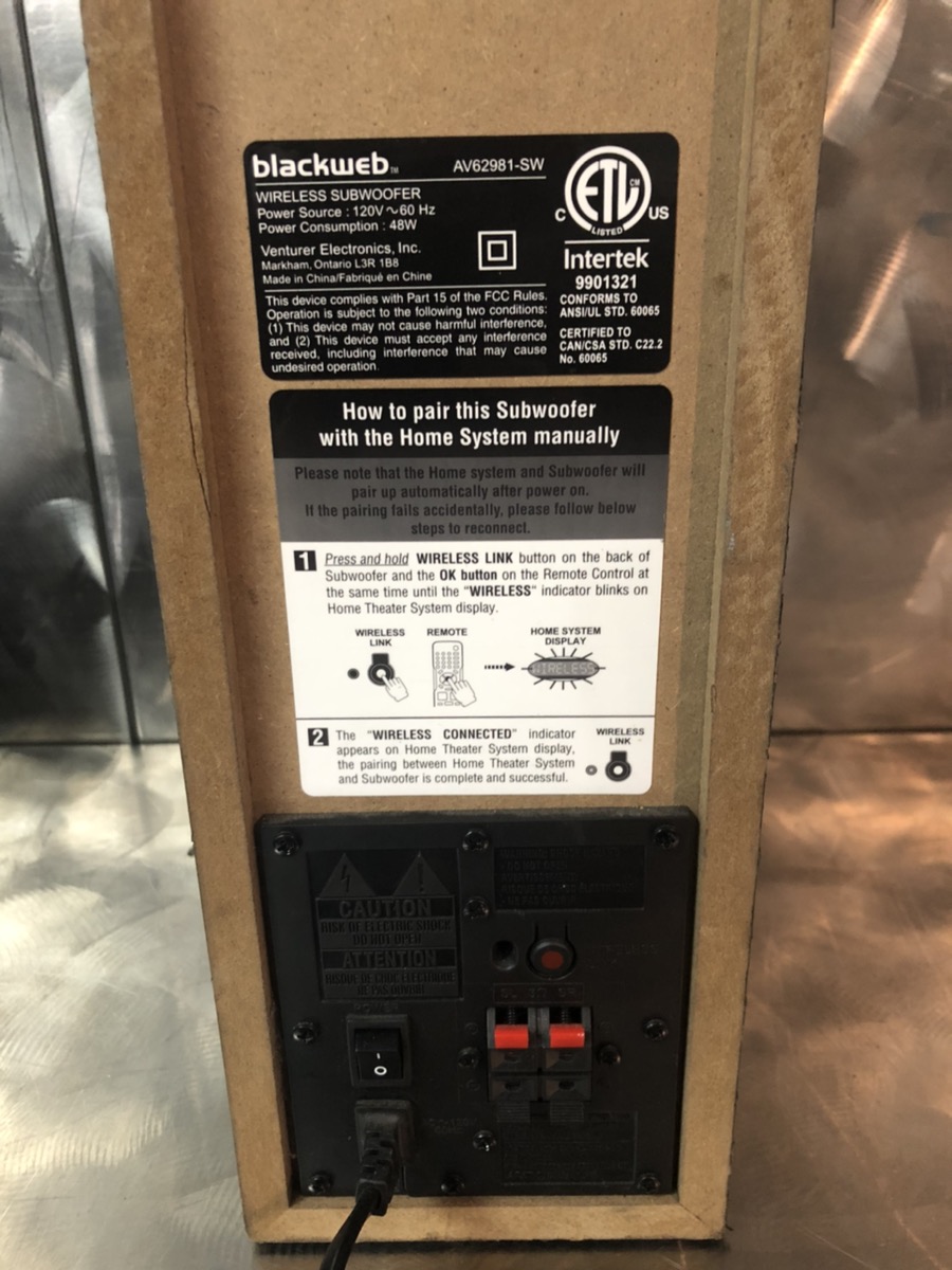 BLACKWEB BWA18SB003 5.1 CHANNEL HOME THEATER SYSTEM WITH BT, Good Buya