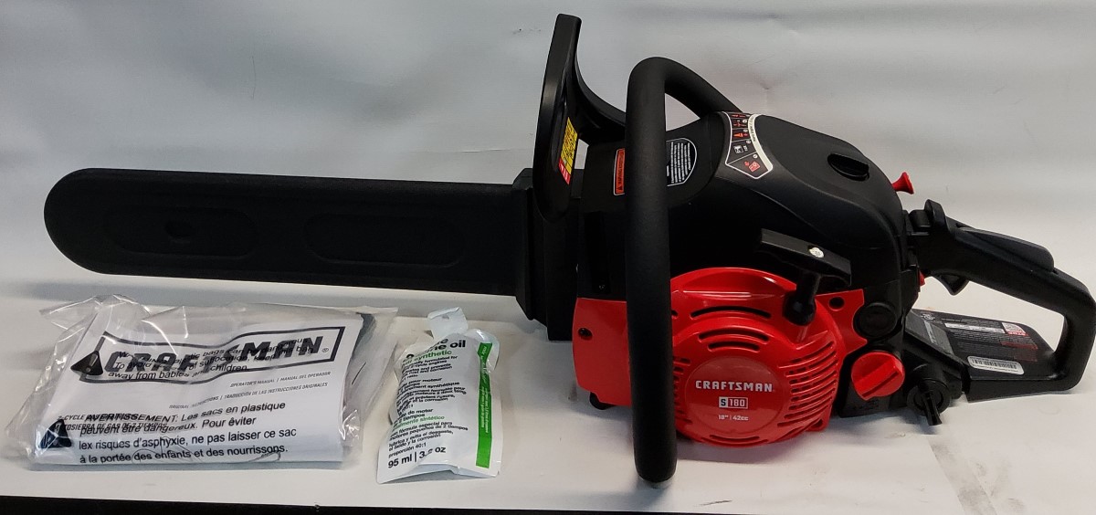 CRAFTSMAN 41CY4218793 S180 18in 42cc 2Cycle Gas Chainsaw Good Buya