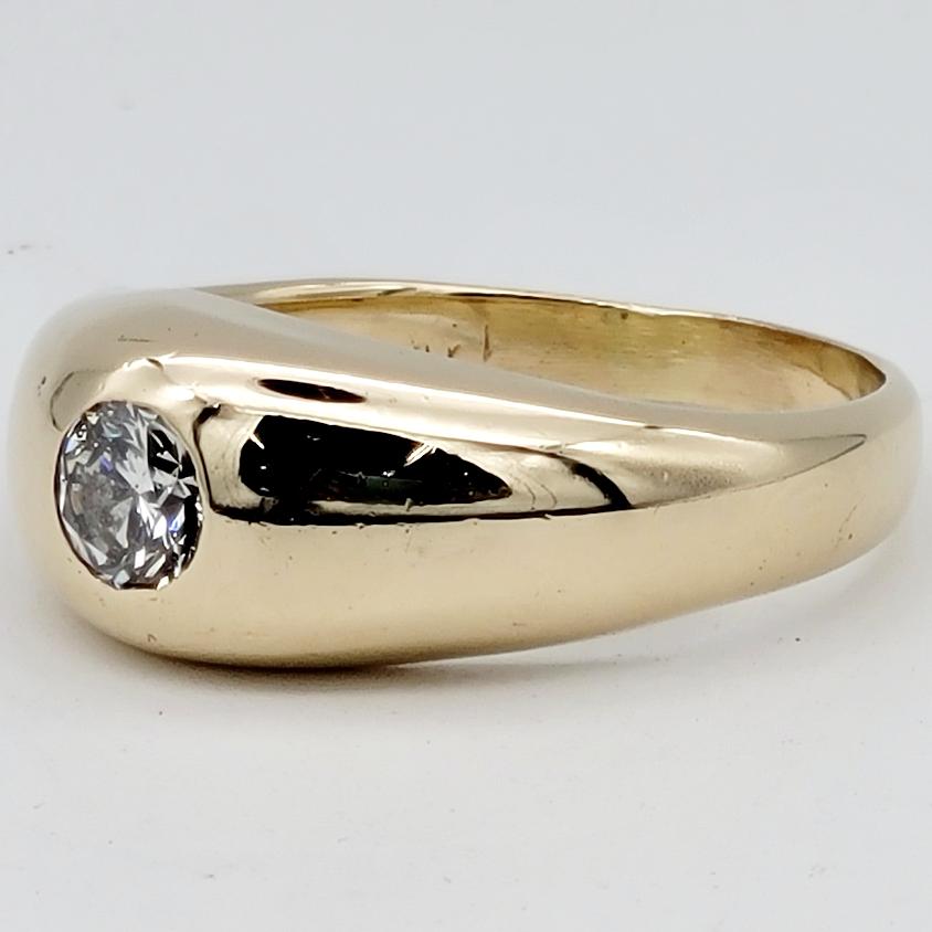 Men's Diamond Solitare Ring .50CTW 14KYG 5.1DWT (loe-cmr) Pre-owned ...