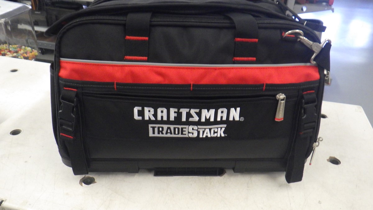CRAFTSMAN TRADESTACK System Black/Red Polyester 22.375in Zippered Tool