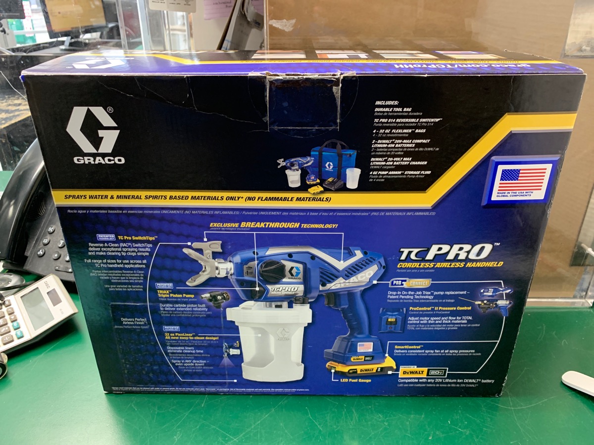 GRACO TC Pro Cordless Handheld Airless 20V Paint Sprayer 17N166 Brand