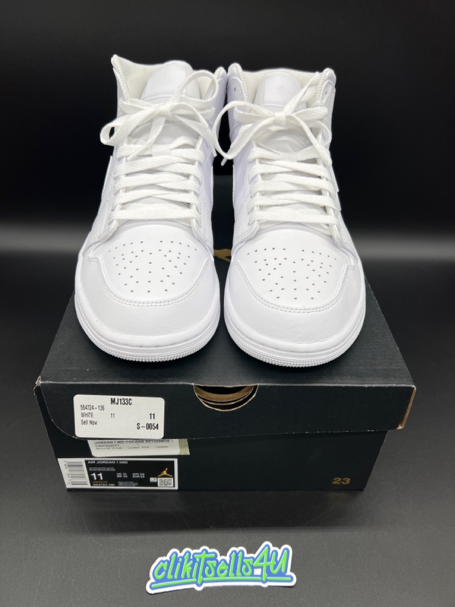 jordan 1 mid triple white 2.0