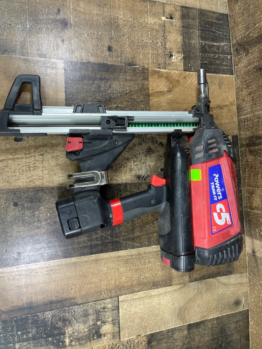 POWERS FASTENERS TrakIt C5 Gas Nailer Long and Short Track Good Buya