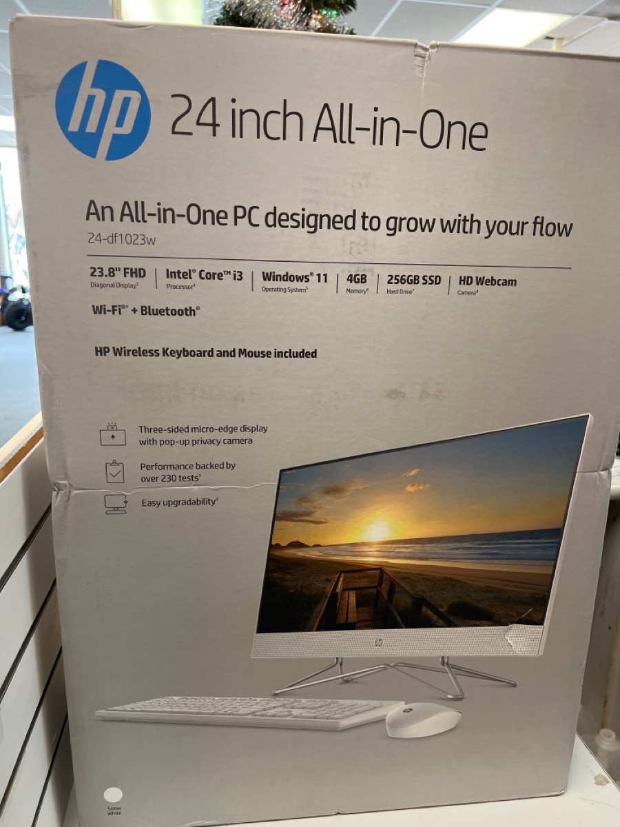 Hewlett Packard HP 24DF1023W AllInOne Win 11 4gb i310th Gen 4.10Ghz