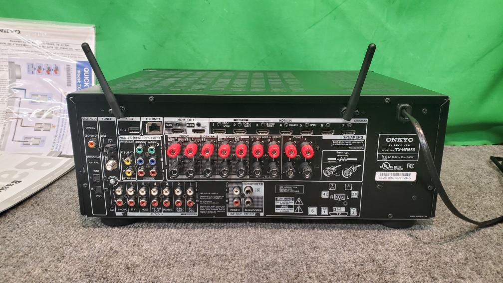 Onkyo TXNR656 AV Receiver WiFi Bluetooth 4K Ultra HD 7.2 Channel Like