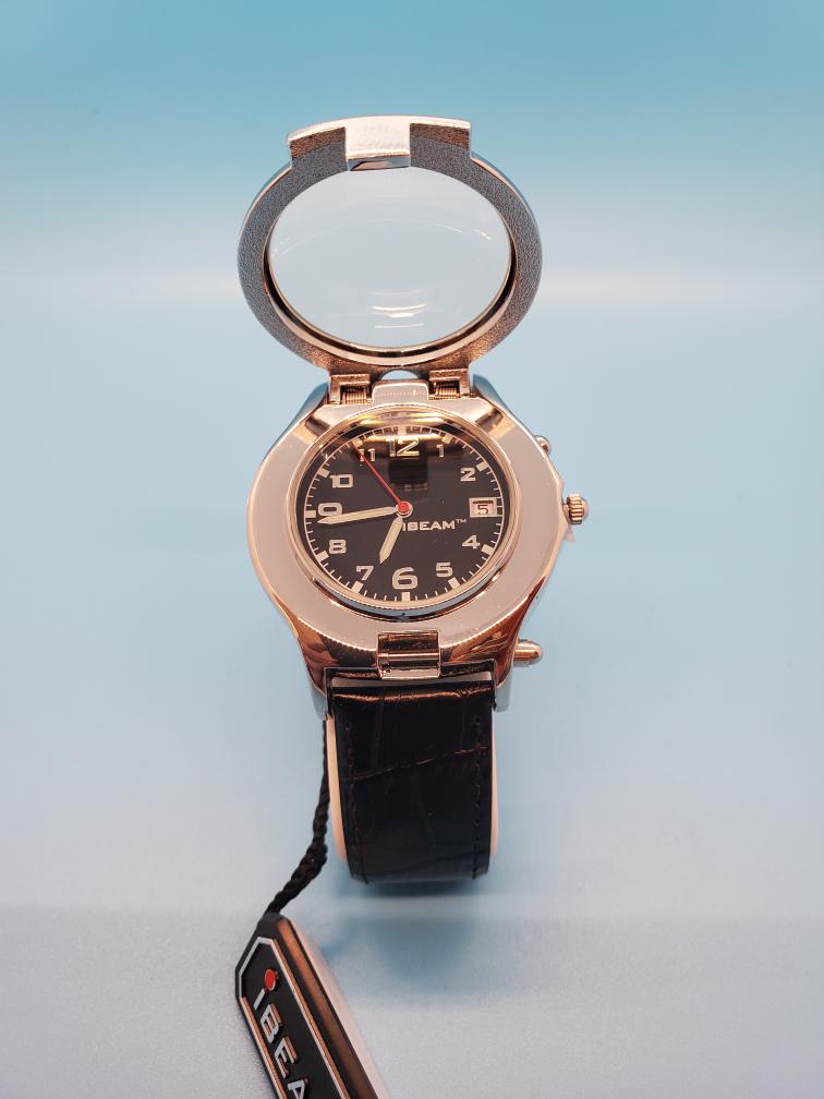 Men’s iBeam Optical Watch Magnifying Glass and Light Built In Like New