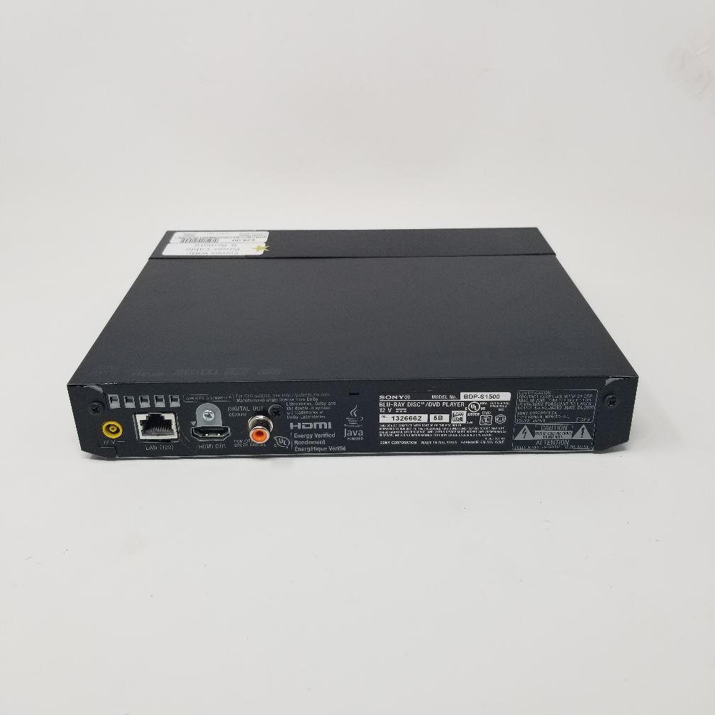 SONY BluRay DVD SMART Player BDPS1500 Includes Remote & Power Cable