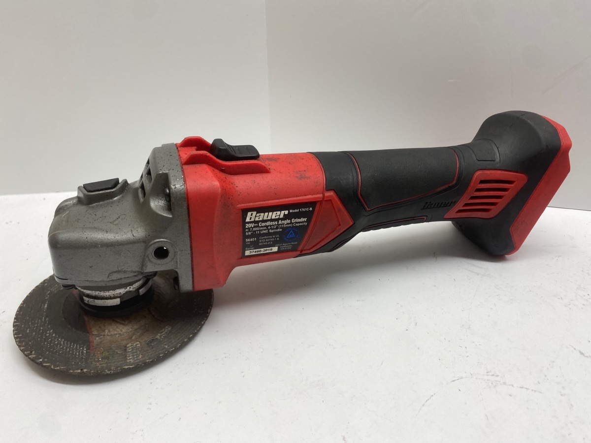 BAUER 20V 41/2'' DISC GRINDER TOOLS 1761CB Very Good Buya