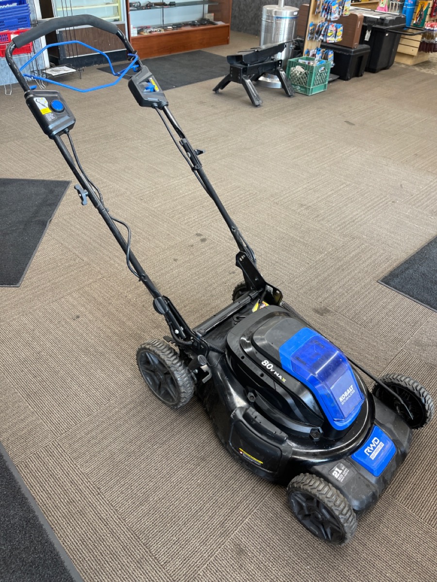 KOBALT 80V BATTERY POWERED LAWNMOWER Good Buya