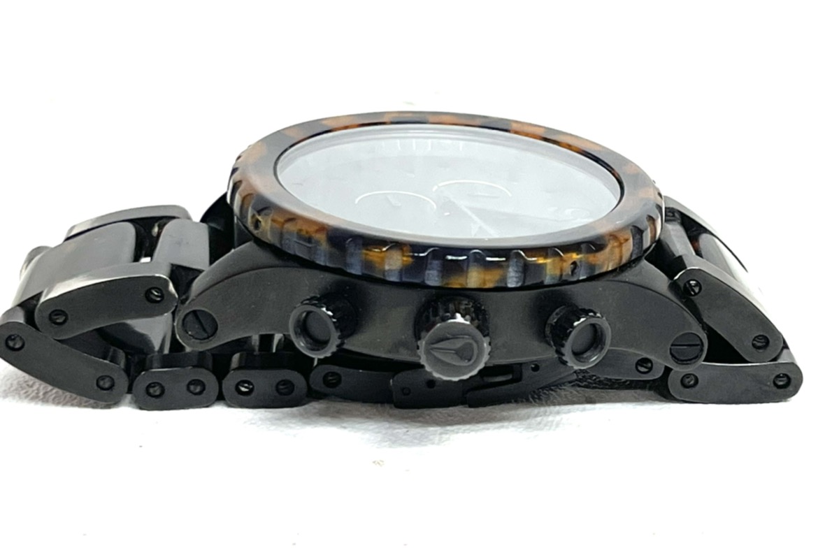 Nixon 5130 Chrono Matte Black/Dark Tortoise Men's Watch! Good