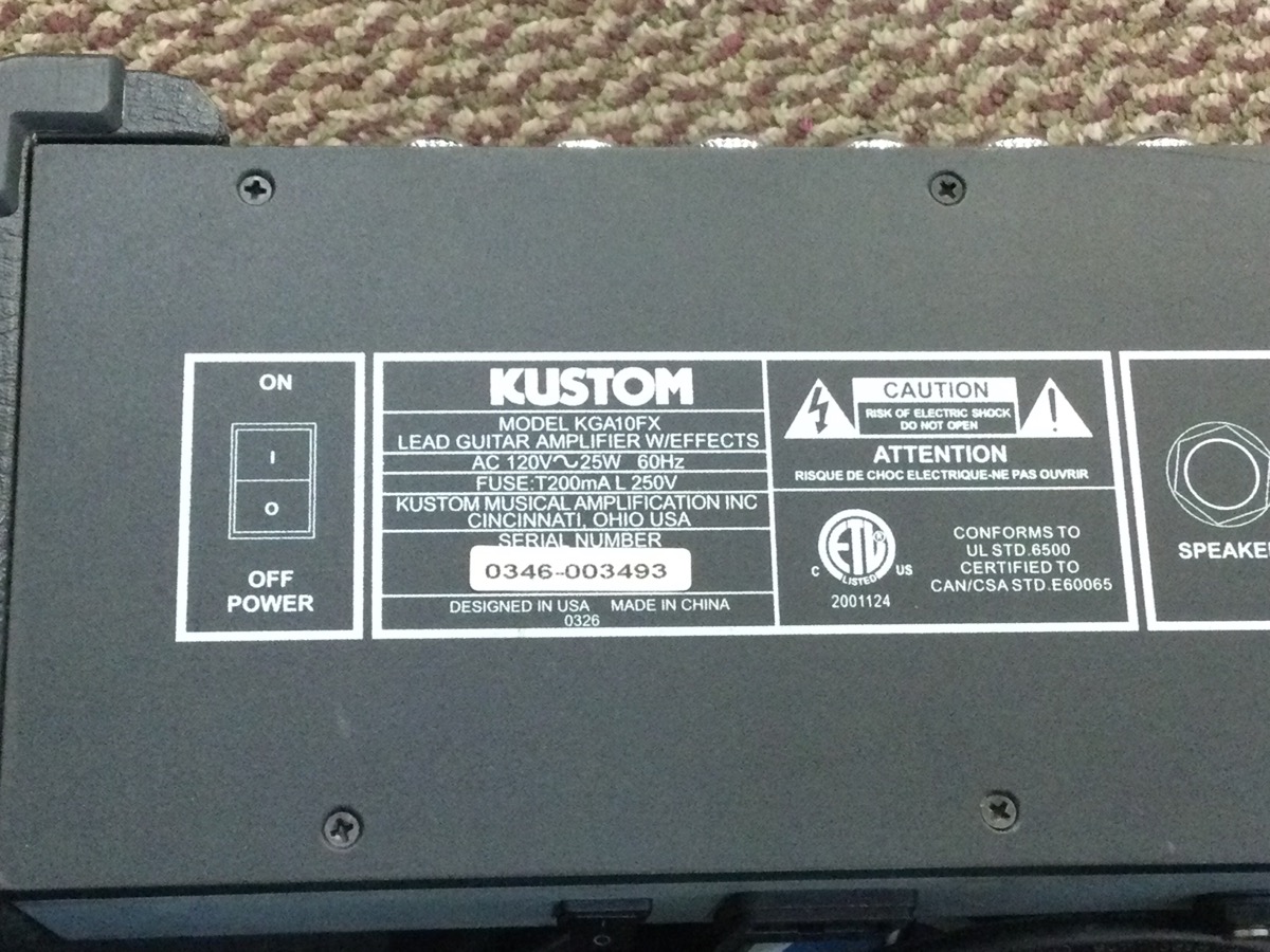 KUSTOM AMPLIFICATION KGA10FX Acceptable Buya