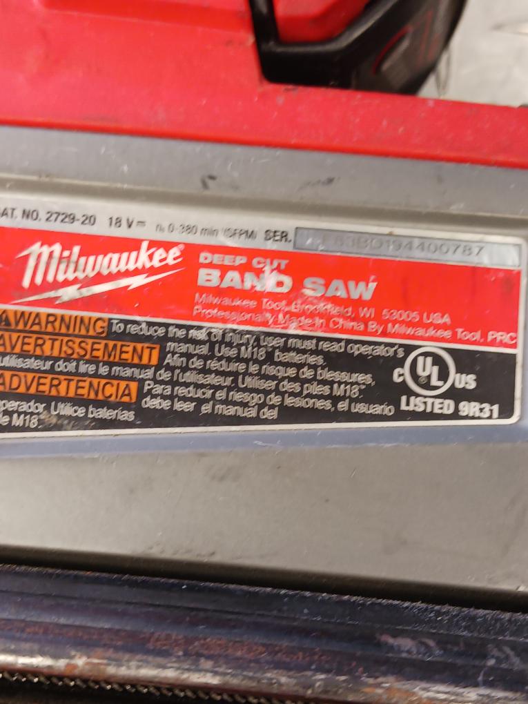 MILWAUKEE 272920 M18 FUEL 18V CORDLESS DEEP CUT BAND SAW TOOL W