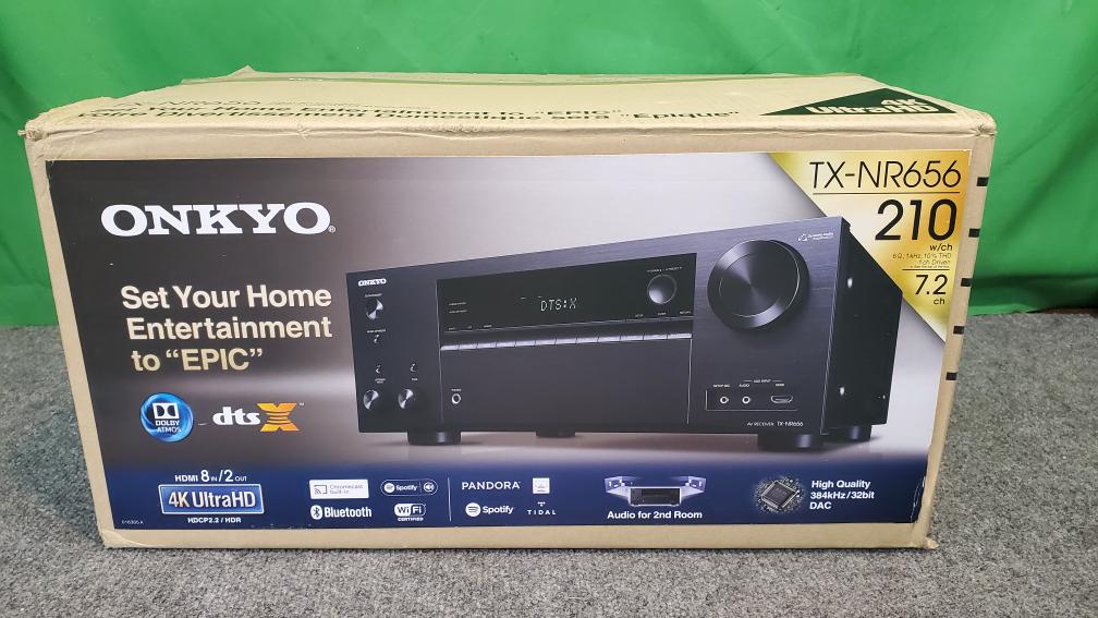 Onkyo TXNR656 AV Receiver WiFi Bluetooth 4K Ultra HD 7.2 Channel Like