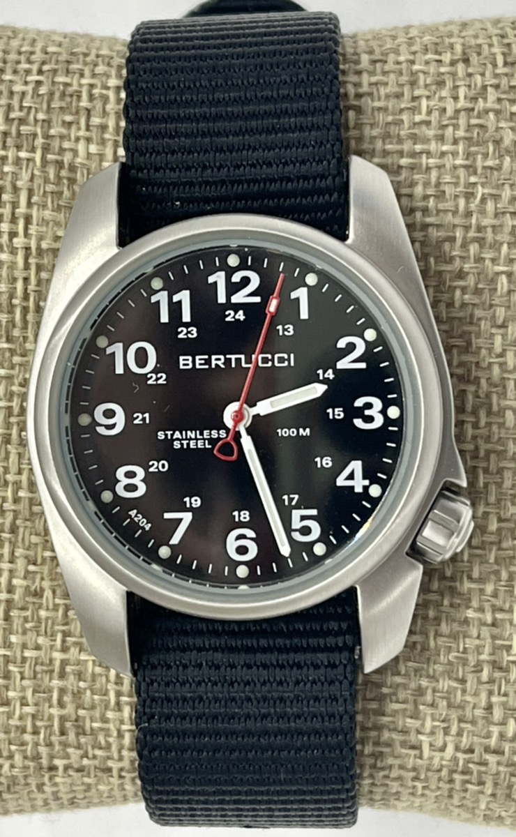 Bertucci A1S Analog Field Comfort 36mm Men's Wristwatch Black on