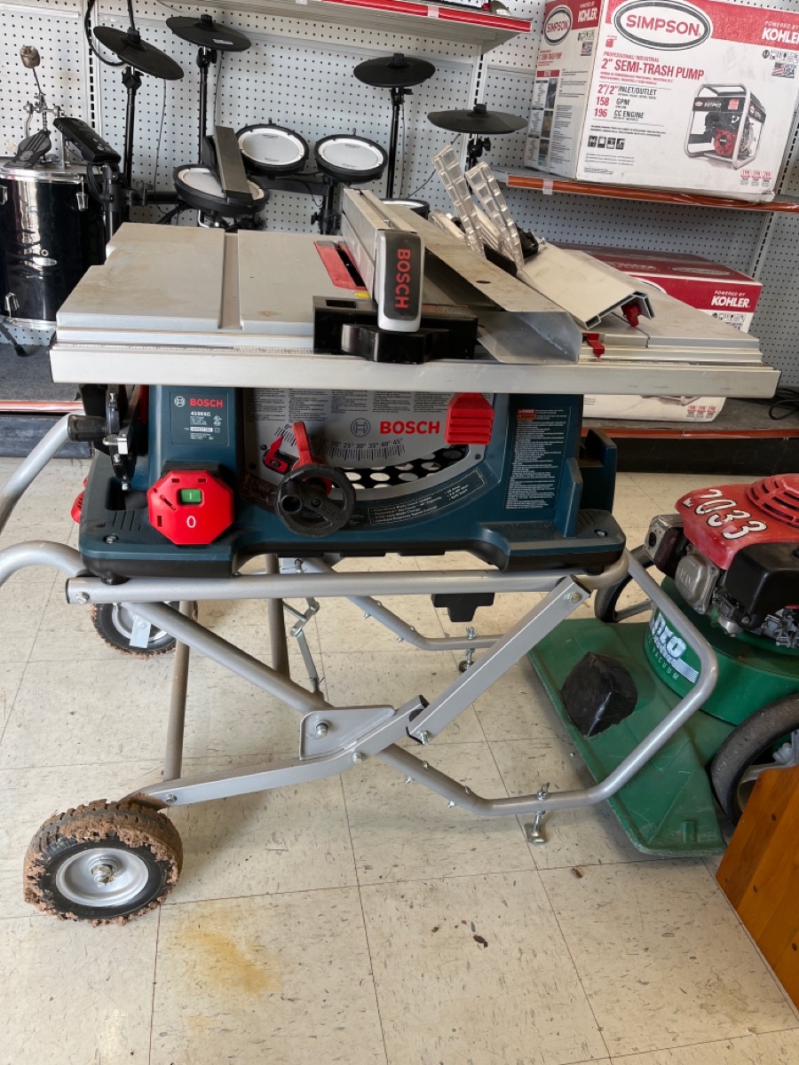 BOSCH 10 In. Worksite Table Saw with GravityRise Wheeled Stand 4100XC