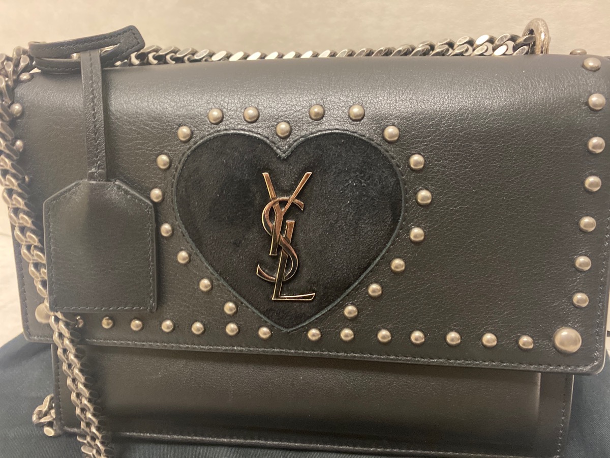 YSL HeartDetail Studded Crossbody Bag. Good Capital Pawn Salem OR