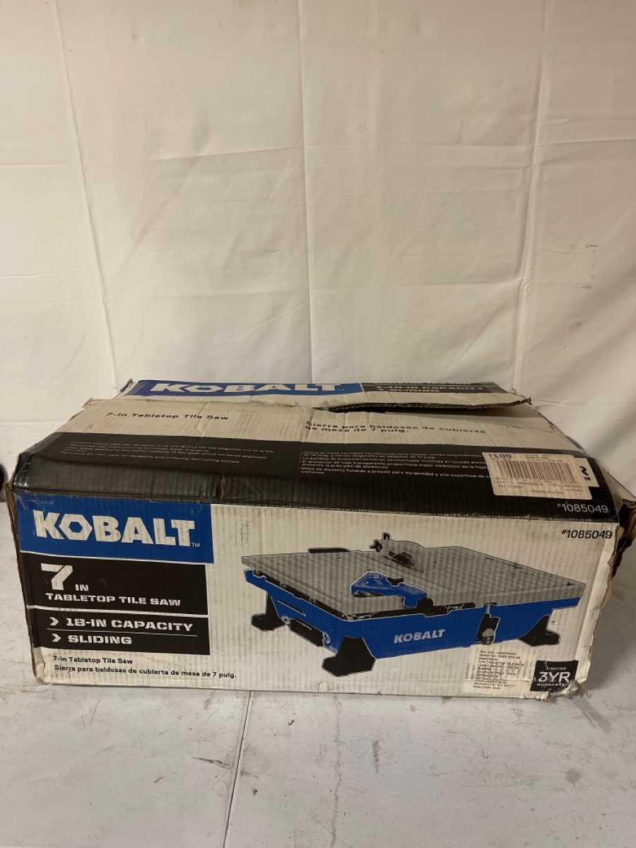 KOBALT 7" 6AMP WET TABLETOP SLIDING TILE SAW***IN STORE PICK UP***(yl