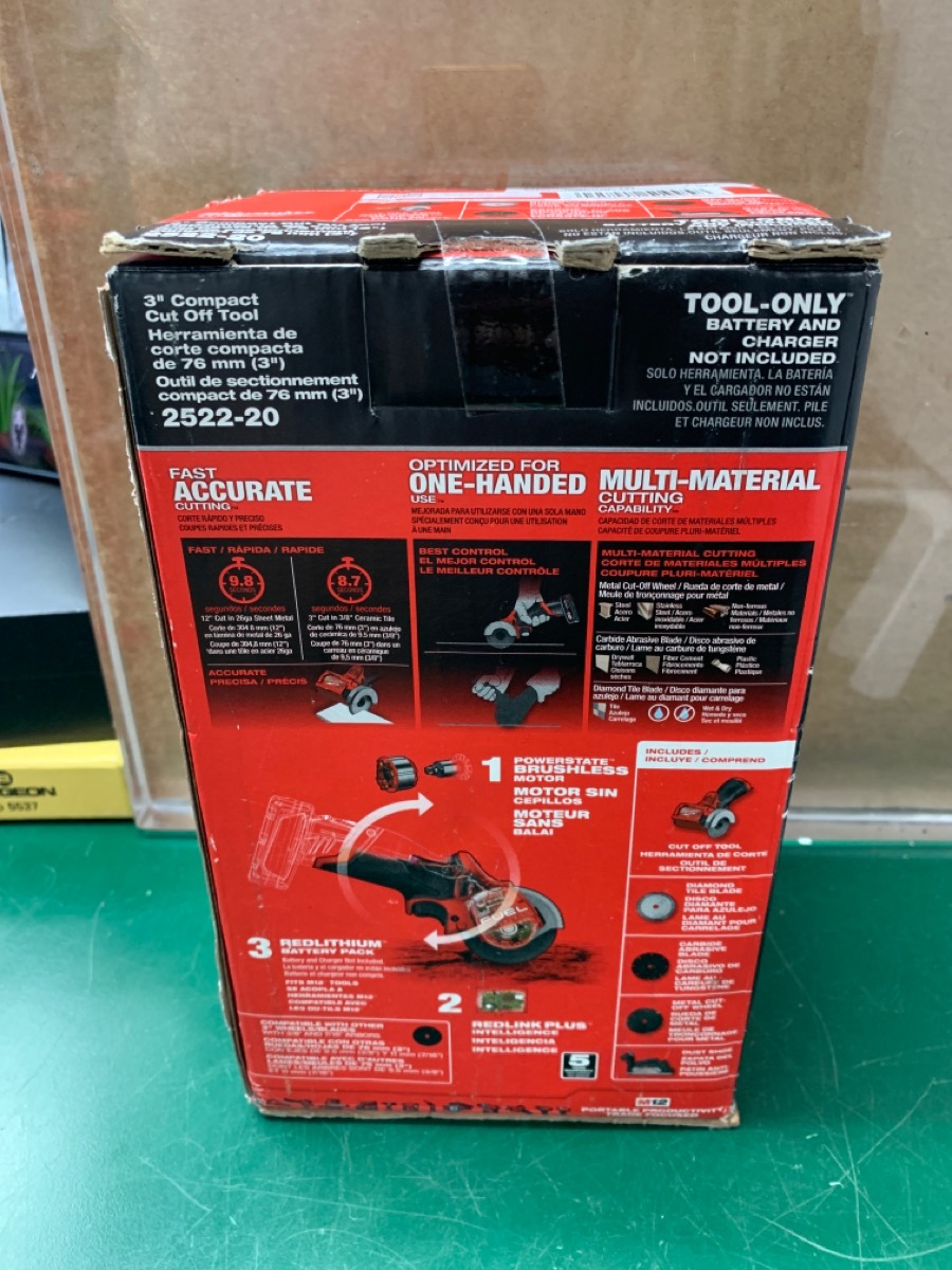 Milwaukee 252220 M12 FUEL 3" Compact Cut Off Tool (Tool Only) Brand